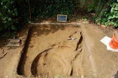 Partially excavated unit