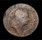 George I halfpenny face