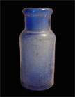 small cobalt blue bottle